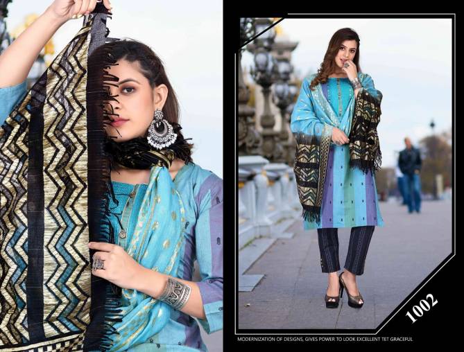 Riya Savriya 1 Fancy Cotton Ethnic Wear Kurti Pant With Dupatta Readymade Collection
